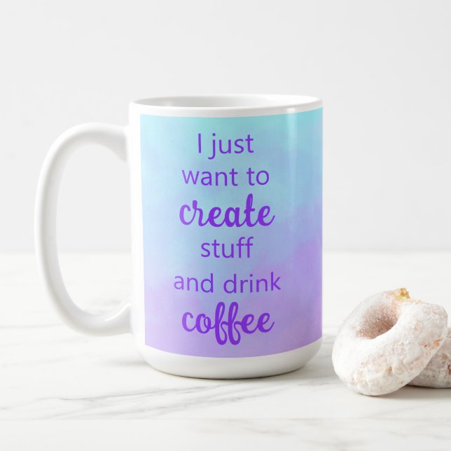 Taza De Café Crear cosas únicas y beber tazón de café (Con donut)
