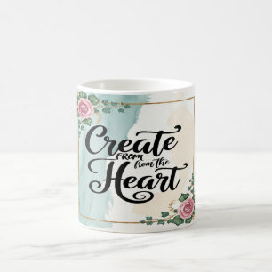 Taza De Café Crear desde el corazón opción 3