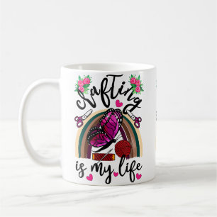 Taza De Café Crear Es Mi Vida Artesanos Quilting Costura Tejer