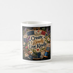 Taza De Café Crear Lentamente Vivir Amablemente – Hoo de Bordad