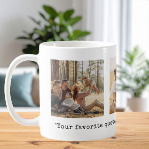 Taza De Café Crear su propia cita de 3 Personalizados fotográfi