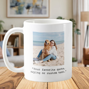 Taza De Café Crear su propia cita de Personalizado fotográfico