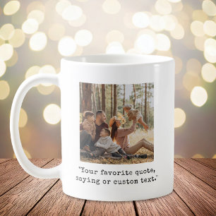 Taza De Café Crear su propia cita de Personalizado fotográfico