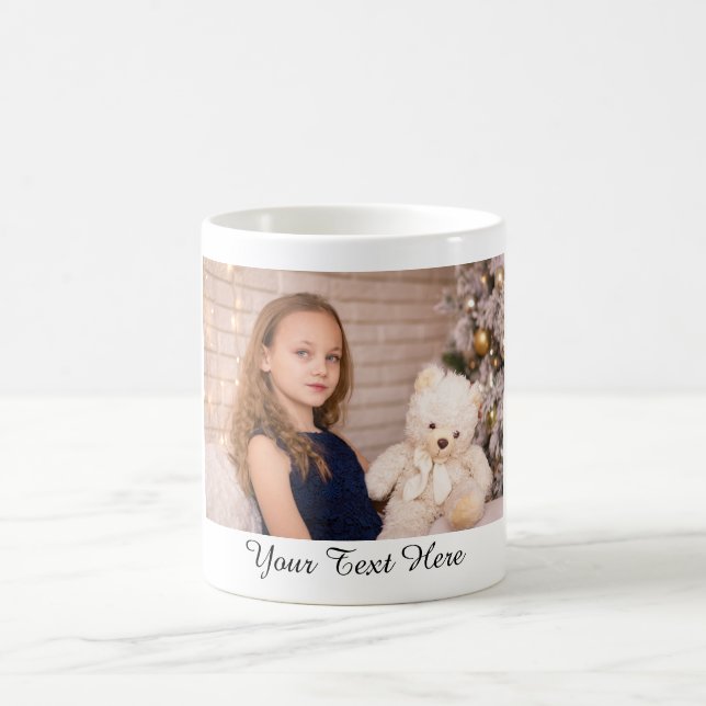 Taza De Café Crear su propia foto y texto personalizado (Centro)