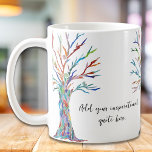 Taza De Café Crear su propia oferta motivacional Inspiradora<br><div class="desc">Este singular tazón de café está decorado con un colorido diseño de mosaico del árbol de la vida y una tipografía de escritura elegante. Añade tu cita o mensaje elegido para personalizarlo. Haga clic en Editar para cambiar el tipo de letra, el tamaño de la fuente y el color de...</div>