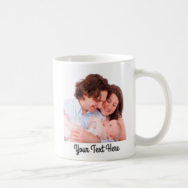 Taza De Café Crear su propio archivo de texto y foto personaliz (Derecha)