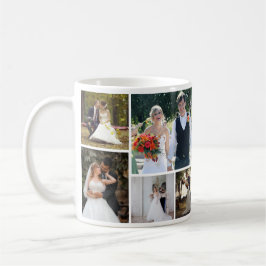 Taza De Café Crear su propio Collage de 5 Bodas de fotos