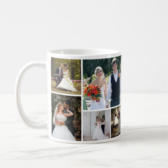 Taza De Café Crear su propio Collage de 5 Bodas de fotos (Izquierda)