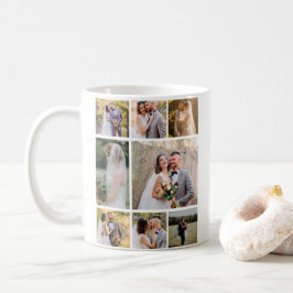 Taza De Café Crear su propio Collage de 8 Bodas de fotos