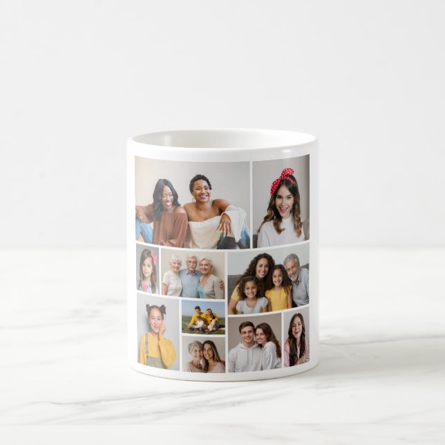 Taza De Café Crear su propio Collage de fotos de 10 (Centro)