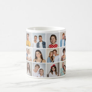 Taza De Café Crear su propio Collage de fotos de 12