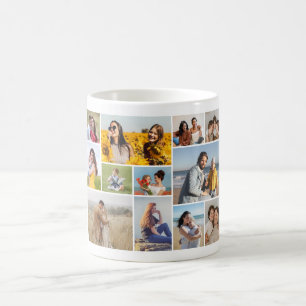 Taza De Café Crear su propio Collage de fotos de 12