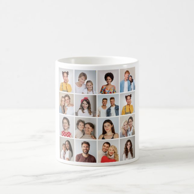 Taza De Café Crear su propio Collage de fotos de 16 (Centro)