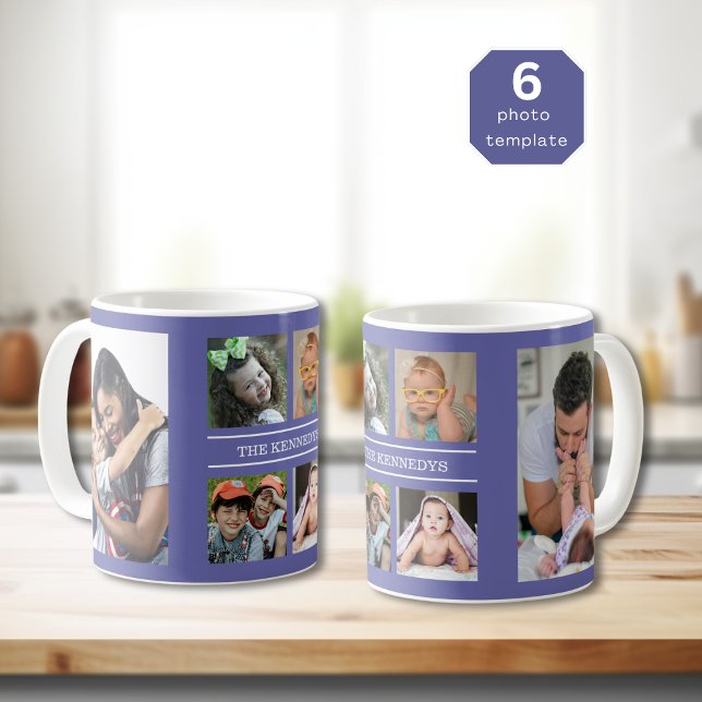 Taza De Café Crear su propio menú de 6 Collages de fotos (Subido por el creador)