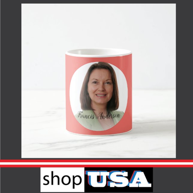 Taza De Café Crear su propio monograma de fotografía 📸 Persona (Subido por el creador)