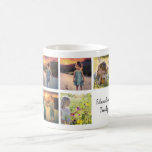 Taza De Café Crear su propio nombre de collage de fotos de la f<br><div class="desc">Montaje de fotos moderno de la familia.
Puedes añadir tus propias fotos y nombres más hermosos para personalizar.
¡Hermoso regalo para la familia,  amigos,  abuelos!
Si necesitas ayuda,  por favor contacta conmigo.</div>