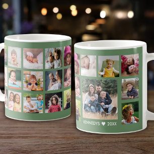 Taza De Café Crear su propio nombre de familia de 22 Collages d