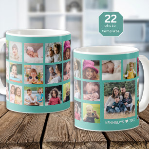 Taza De Café Crear su propio nombre de familia de 22 Collages d