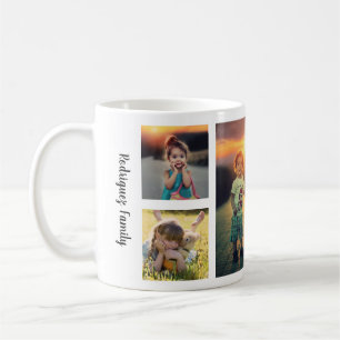 Taza De Café Crear su propio nombre de monograma de collage de