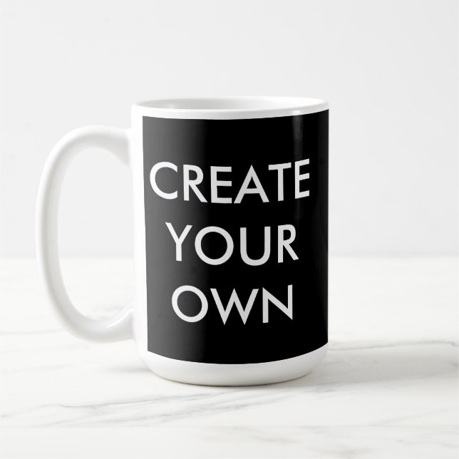 Taza De Café Crear su propio Personalizable Gran Mug Blanco (Izquierda)