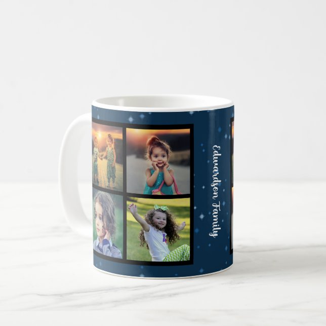 Taza De Café Crear sus propios Navidades de collage de fotos fa (Anverso izquierdo)