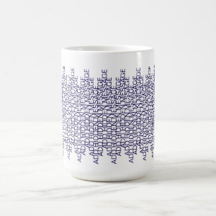 Taza De Café Crear un mensaje secreto personalizado Navy modern