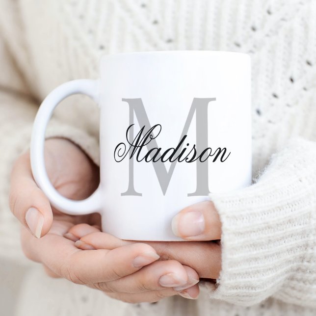Taza De Café Crear un monograma de nombre personalizado (Subido por el creador)