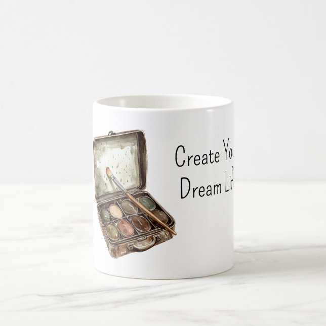 Taza De Café Create Your Dream Life Paint (Centro)