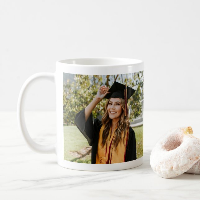 Taza De Café Create Your Own Custom Graduate 2 Photo (Con donut)
