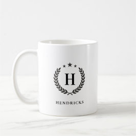 Taza De Café Create Your Own Intel Monogram With Laurel wreaths
