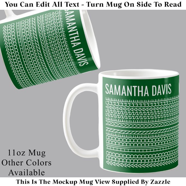 Taza De Café Create Your Own Long Hidden Message & Name 151WG (Subido por el creador)