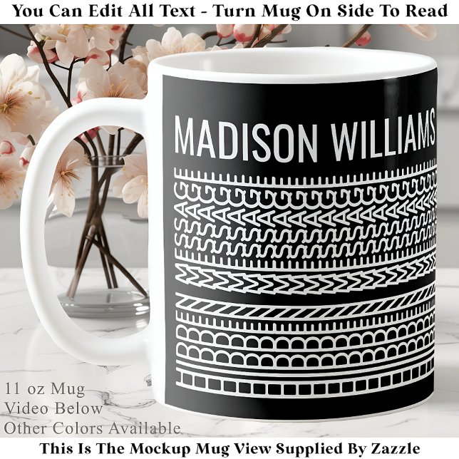 Taza De Café Create Your Own Short Hidden Message & Name 105W (Subido por el creador)