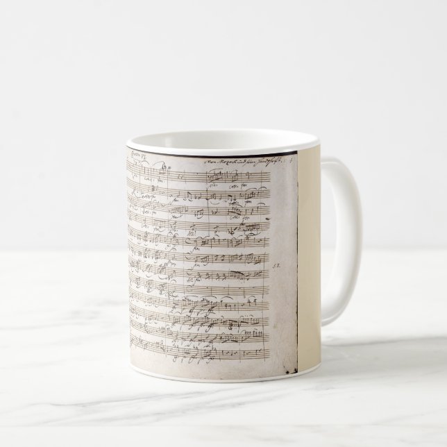 Taza de café creativa de las notas manuscritas de (Anverso derecho)