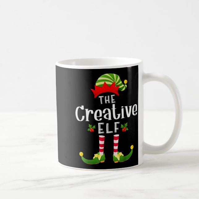 Taza De Café Creative Christmas Elf Matching Pajama X-mas Party (Derecha)
