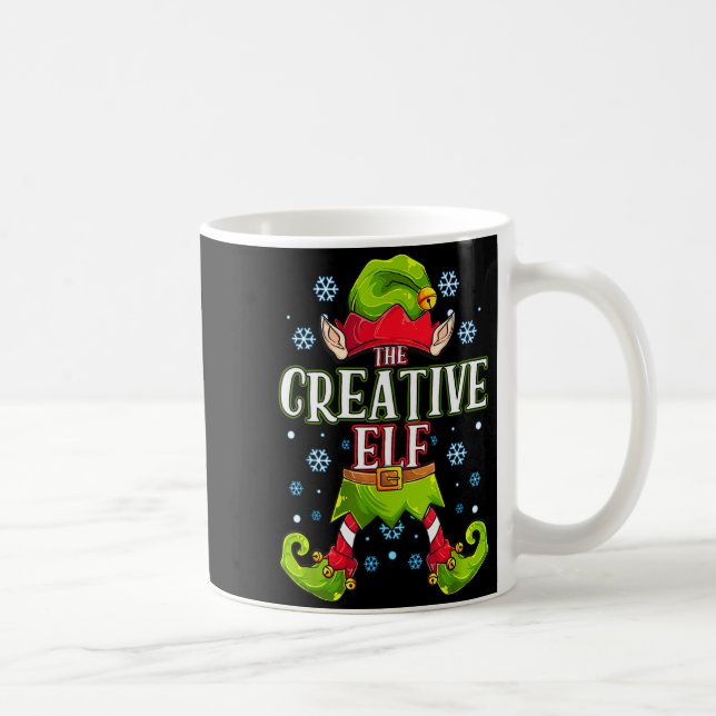 Taza De Café Creative Elf Matching Family Group Christmas Party (Derecha)