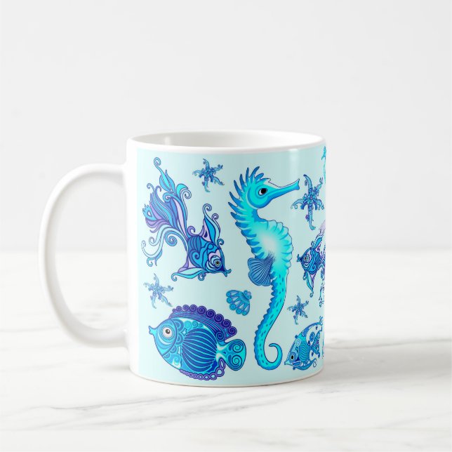 Taza De Café Creatividad de hadas púrpura de Sirena (Izquierda)