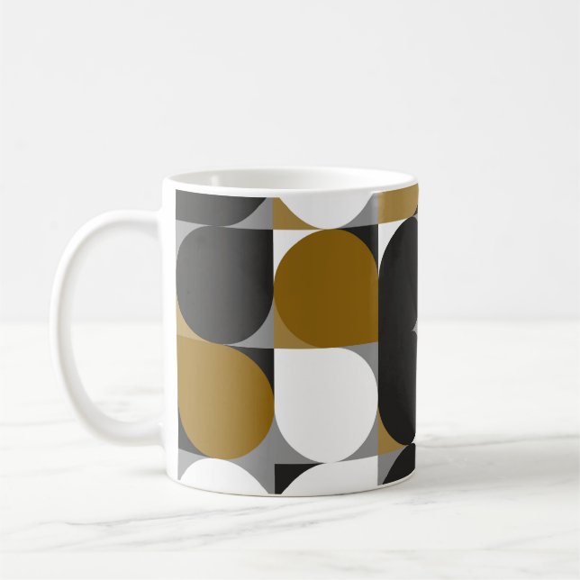 Taza De Café Creatividad geométrica: diseño de patrones sin bri (Izquierda)