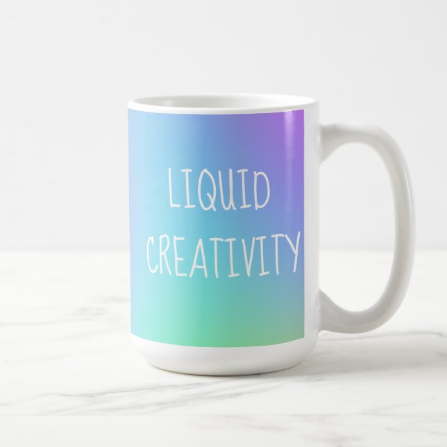 Taza De Café Creatividad líquida Gradiente Arcoiris Mug (Derecha)