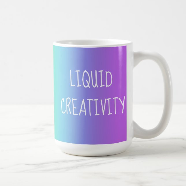 Taza De Café Creatividad líquida Gradiente Arcoiris Mug (Derecha)