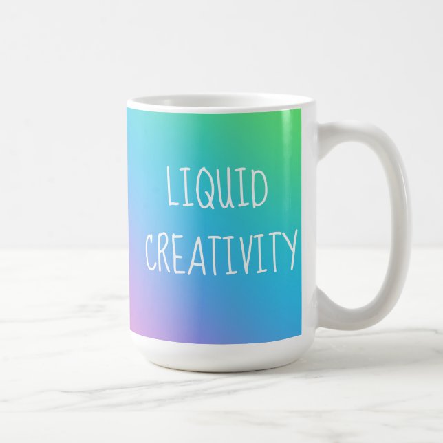 Taza De Café Creatividad líquida Gradiente Arcoiris Mug (Derecha)