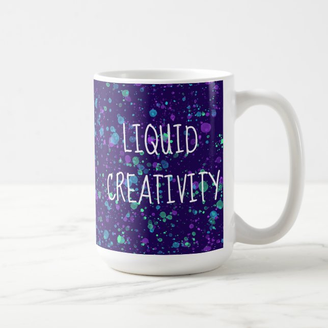Taza De Café Creatividad líquida Paint Splatter Mug (Derecha)