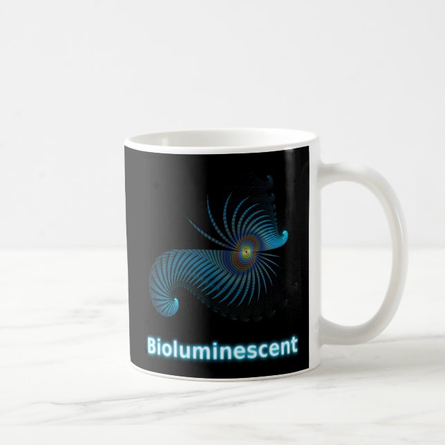 Taza De Café Creatura bioluminiscente de mar alieno (Derecha)