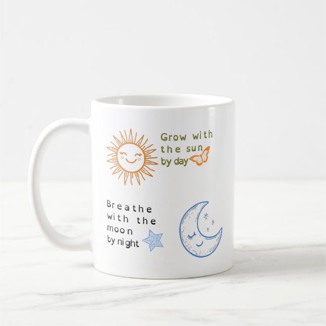 Taza De Café Crecer Con El Sol, Respirar Con El Clásico De La L (Izquierda)