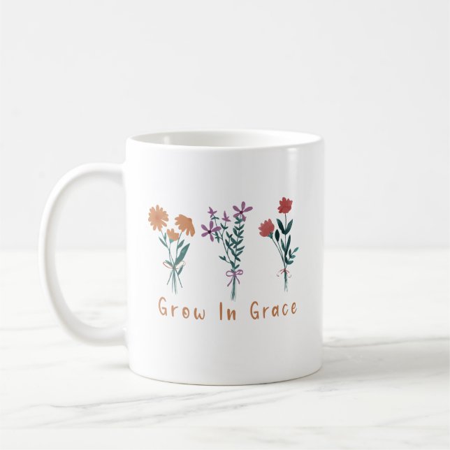 Taza De Café Crecer en Grace Christian Mug (Izquierda)