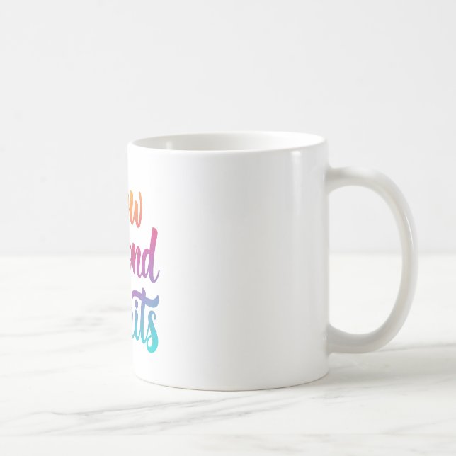Taza De Café Crecer más allá de los límites - Mug motivacional  (Derecha)
