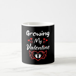 Taza De Café Crecer mi San Valentín - Invitación de embarazo su