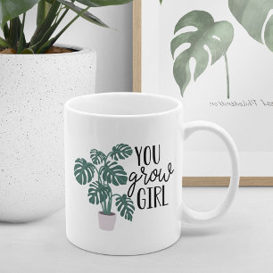 Taza De Café Creces Chica Amantes divertidos de las plantas