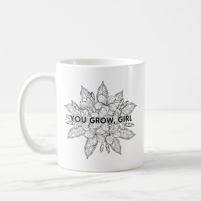 Taza De Café Creces Chica | Jardinería divertida (Izquierda)