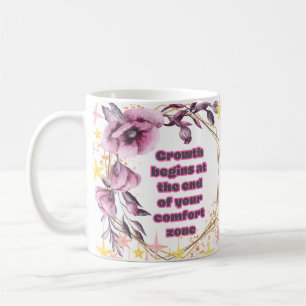Taza De Café Crecimiento de la zona de confort - Mug Floral Mot