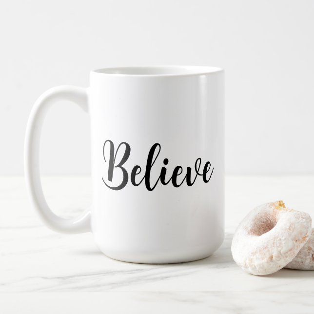 Taza De Café Cree en el Minimalista moderno simple (Con donut)